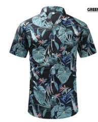 COOPLUS Hawaiian Shirt for Men, Summer Beach Short Sleeve Button Down Shirts, Printed Mens Shirts