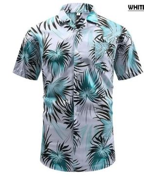 COOPLUS Hawaiian Shirt for Men, Summer Beach Short Sleeve Button Down Shirts, Printed Mens Shirts
