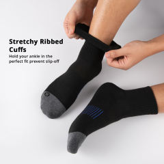 COOPLUS 12 Pack Mens Ankle Socks Low Cut Cushioned Athletic Performance Breathable Socks for Men