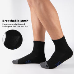 COOPLUS 12 Pack Mens Ankle Socks Low Cut Cushioned Athletic Performance Breathable Socks for Men
