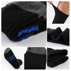 COOPLUS 10 Pairs Mens Crew Socks Long Cushion Socks for Men Running Breathable