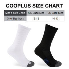 COOPLUS 10 Pairs Mens Crew Socks Long Cushion Socks for Men Running Breathable