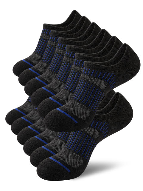 COOPLUS Mens No Show Socks Cushioned Low Cut Socks for Men Breathable Non-slip 6 Pairs