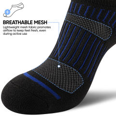 COOPLUS Mens No Show Socks Cushioned Low Cut Socks for Men Breathable Non-slip 6 Pairs