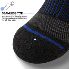 COOPLUS Mens No Show Socks Cushioned Low Cut Socks for Men Breathable Non-slip 6 Pairs