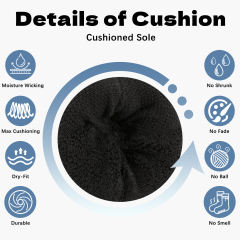 COOPLUS Mens No Show Socks Cushioned Low Cut Socks for Men Breathable Non-slip 6 Pairs