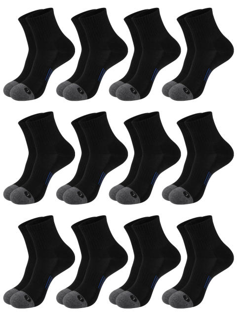 COOPLUS 12 Pack Mens Ankle Socks Low Cut Cushioned Athletic Performance Breathable Socks for Men