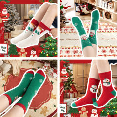 COOPLUS Womens Fuzzy Socks Christmas Socks for Women Winter Thick Thermal Socks Size 9-11 Crew Socks 4 Pairs