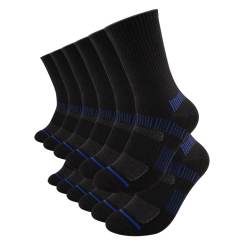COOPLUS Men's Athletic Ankle Socks Mens Cushioned Breathable Low Cut Socks 6 Pairs