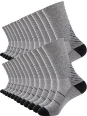 COOPLUS 10Pairs Mens Long Socks Lightweight Crew Hiking Socks