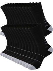 COOPLUS 10Pairs Mens Long Socks Lightweight Crew Hiking Socks