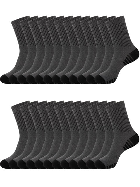 COOPLUS 10Pairs Mens Long Socks Lightweight Crew Hiking Socks