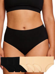 COOPLUS 6-Pack Womens Plus Size Cotton Briefs Soft Stretch Underwear, Breathable &amp; Moisture Wicking,Designed for Curves(XL-4XL) 4.4 stars out of 8 reviews (