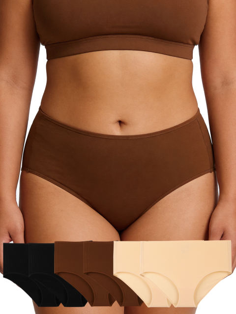 COOPLUS 6-Pack Womens Plus Size Cotton Briefs Soft Stretch Underwear, Breathable & Moisture Wicking,Designed for Curves(XL-4XL) 4.4 stars out of 8 reviews (