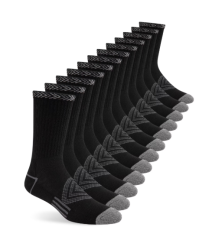 COOPLUS Mens Crew Socks Breathable Cushioned Athletic Socks for Running Gym Workout Work Daily Wear 6 Pairs