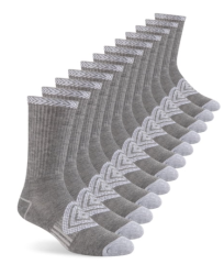 COOPLUS Mens Crew Socks Breathable Cushioned Athletic Socks for Running Gym Workout Work Daily Wear 6 Pairs