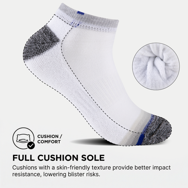 COOPLUS 10 Pairs Mens Ankle Socks Men 10 Pack Low Cut Comfort Cushion Casual Socks