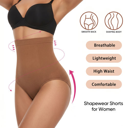 COOPLUS High Waisted Tummy & Butt Lifter Shapewear Panties for Women, Firm Compression Waist Cincher with Anti-Slip Support