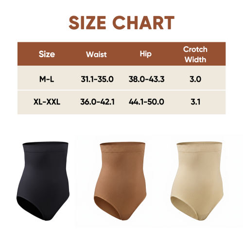 COOPLUS High Waisted Tummy & Butt Lifter Shapewear Panties for Women, Firm Compression Waist Cincher with Anti-Slip Support