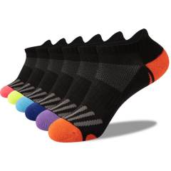 EALLCO Womens Ankle Low Cut Socks Athletic Cushioned Running Socks for Women 6 Pairs