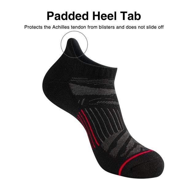 EALLCO Mens Ankle Socks Low Cut Cushioned Socks for Men Breathable 6 Pairs