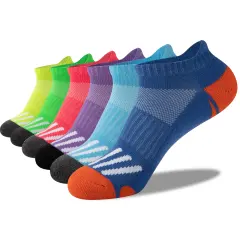 EALLCO Womens Ankle Low Cut Socks Athletic Cushioned Running Socks for Women 6 Pairs
