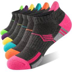 EALLCO Womens Ankle Socks Low Cut Socks Cushioned Running Socks 6 Pairs