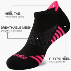 EALLCO Womens Athletic Ankle Socks Women Low Cut Cushioned Socks 7 Pairs