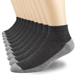 EALLCO 10 Pairs Mens Athletic Low Cut Socks Men Ankle Cushioned Socks