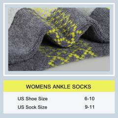 EALLCO Womens Athletic Ankle Low Cut Socks Women Cushioned Colorful Socks 7 Pairs
