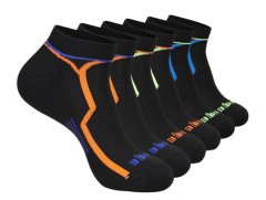 EALLCO Mens Athletic Ankle Socks Men Arch Support Cushioned Socks 6 Pairs