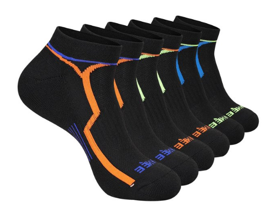 EALLCO Mens Athletic Ankle Socks Men Arch Support Cushioned Socks 6 Pairs
