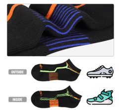 EALLCO Mens Athletic Ankle Socks Men Arch Support Cushioned Socks 6 Pairs