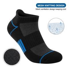 EALLCO Mens Ankle Socks Low Cut Socks Cushioned Athletic Running Socks for Men 6 Pairs