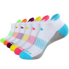 EALLCO Womens Athletic Ankle Low Cut Socks Women Cushioned Colorful Socks 7 Pairs