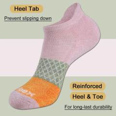 EALLCO Womens Athletic Ankle Low Cut Socks Women Cushioned Colorful Socks 7 Pairs