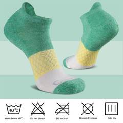 EALLCO Womens Athletic Ankle Low Cut Socks Women Cushioned Colorful Socks 7 Pairs