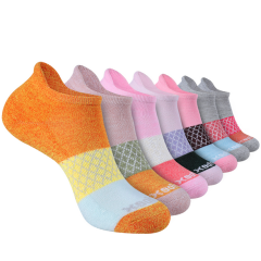 EALLCO Womens Athletic Ankle Low Cut Socks Women Cushioned Colorful Socks 7 Pairs