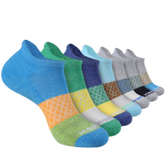 EALLCO Womens Athletic Ankle Low Cut Socks Women Cushioned Colorful Socks 7 Pairs
