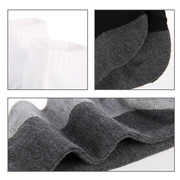 EALLCO 10 Pairs Mens Athletic Low Cut Socks Men Ankle Cushioned Socks