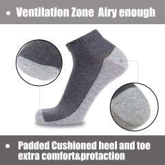 EALLCO 10 Pairs Mens Athletic Low Cut Socks Men Ankle Cushioned Socks