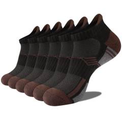 EALLCO Mens Ankle Socks Low Cut Cushioned Socks for Men Work Socks 6 Pairs