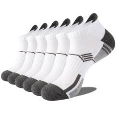 EALLCO Mens Ankle Socks Low Cut Cushioned Socks for Men Work Socks 6 Pairs