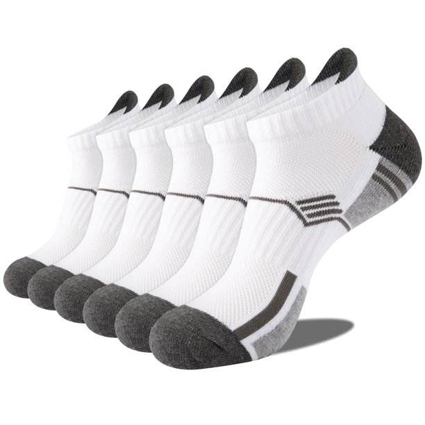 EALLCO Mens Ankle Socks Low Cut Cushioned Socks for Men Work Socks 6 Pairs