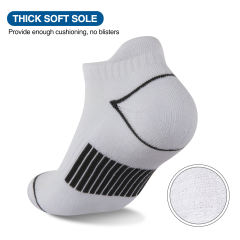 EALLCO Mens Ankle Socks Low Cut Socks Cushioned Athletic Running Socks for Men 6 Pairs