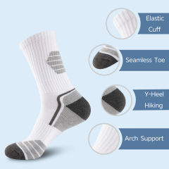 EALLCO Mens Crew Dress Socks for Men Work Running Cushioned Hiking Socks 6 Pairs