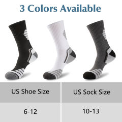 EALLCO Mens Crew Dress Socks for Men Work Running Cushioned Hiking Socks 6 Pairs