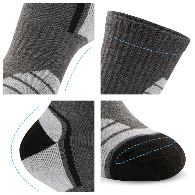 EALLCO Mens Crew Dress Socks for Men Work Running Cushioned Hiking Socks 6 Pairs