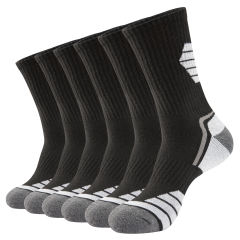 EALLCO Mens Crew Dress Socks for Men Work Running Cushioned Hiking Socks 6 Pairs