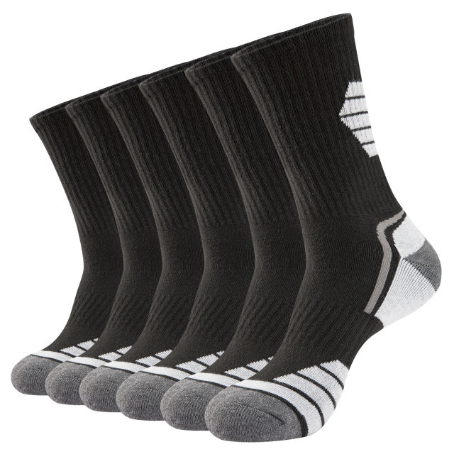 EALLCO Mens Crew Dress Socks for Men Work Running Cushioned Hiking Socks 6 Pairs